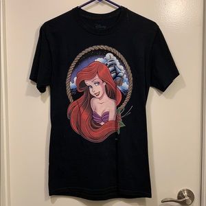Disney Ariel Cotton Black T-Shirt S